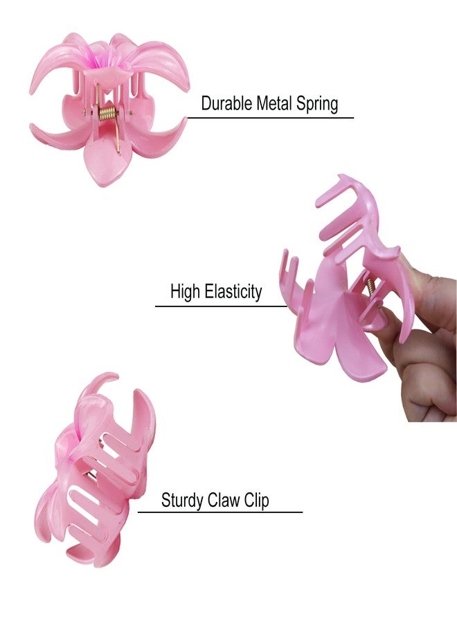 Aacehlh 6 Pcs Flower Hair Claw Clips, 3.1 inch Hawaiian Plumeria Hair Clips, Summer Beach Essentials Hair Accessories for Women (Plumeria) - Image 3